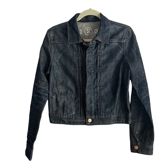 EARNEST SEWN DARK WASH DENIM JACKET - Picture 1 of 4